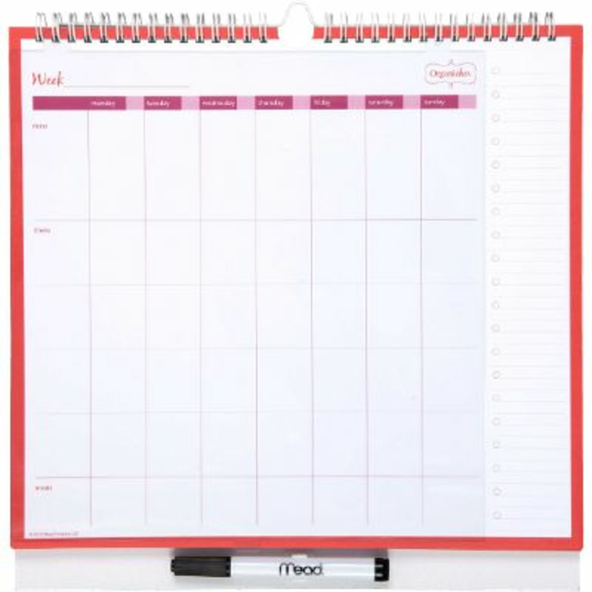 Mead Organizher Weekly Wall Calendar Organizher Walmart Walmart Mead Organizher Weekly Wall Calendar Organizher Walmart Walmart