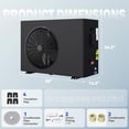 thumbnail image 2 of 35000BTU DC Inverter Swimming Pool Heat Pump, Pool Heater for Above Ground and Inground Pool up to 10000 Gal, Heating and Cooling, Up to 9.8 COP, 220V, 2 of 7