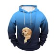 thumbnail image 5 of Pet Carrier Hoodie for Men Gradient Color Kitten Cat Puppy Holder Kangaroo Pocket Cozy Soft Dog Pouch Winter Drawstring Oversized Sweatshirt with Pockets Pullover Top Hoodies, 5 of 5