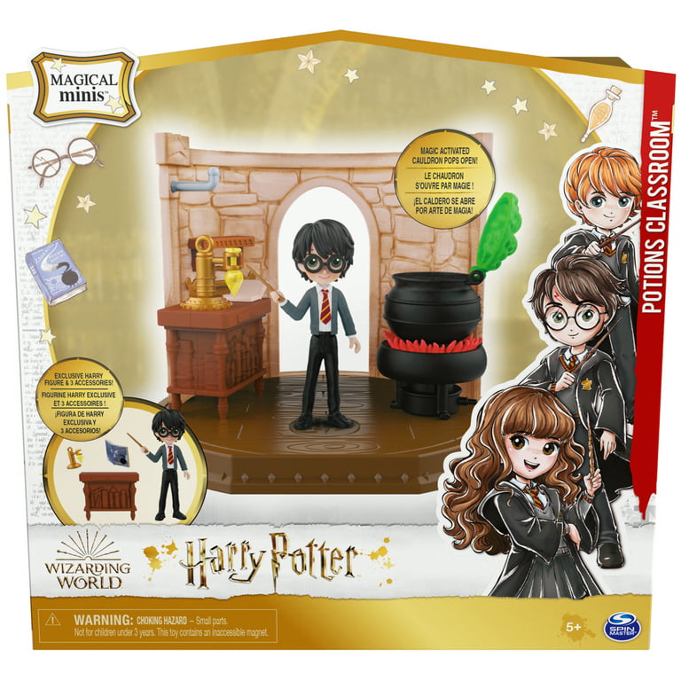 Wizarding World Harry Potter, Magical Minis  Exclusive Deluxe  Hogwarts Castle, 3 Classroom Playsets, 22 Accessories, 3 Figures, Lights &  Sounds
