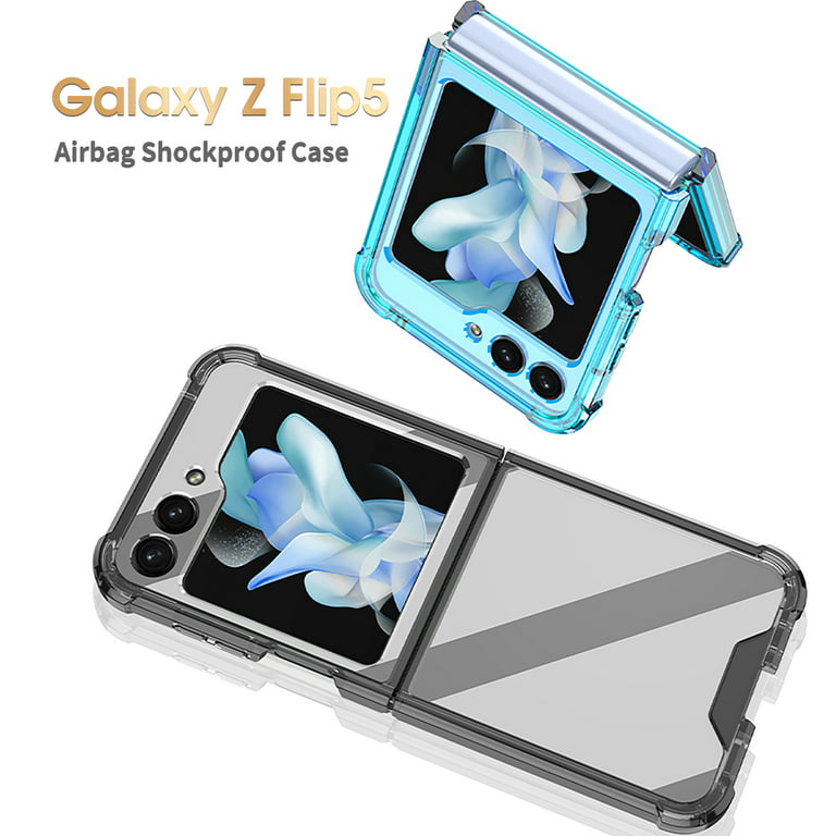 BOOLAKOS for Samsung Galaxy Z Flip 5 Case, Clear Slim Thin Protective Phone  Cases, Transparent Shockproof Case for Z Flip5