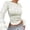White, variant on Womens T Shirts Long Sleeve Crew Neck Slim Fit Basic Tops Work Spring Outfits Clothes Women Size M