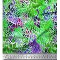 thumbnail image 1 of Soimoi Green Georgette Viscose Fabric Leopard Animal Skin Print Fabric by the Yard 42 Inch Wide, 1 of 3