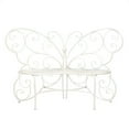 thumbnail image 2 of Zingz & Thingz 57071189 White Butterfly Bench In White Metal, 2 of 2