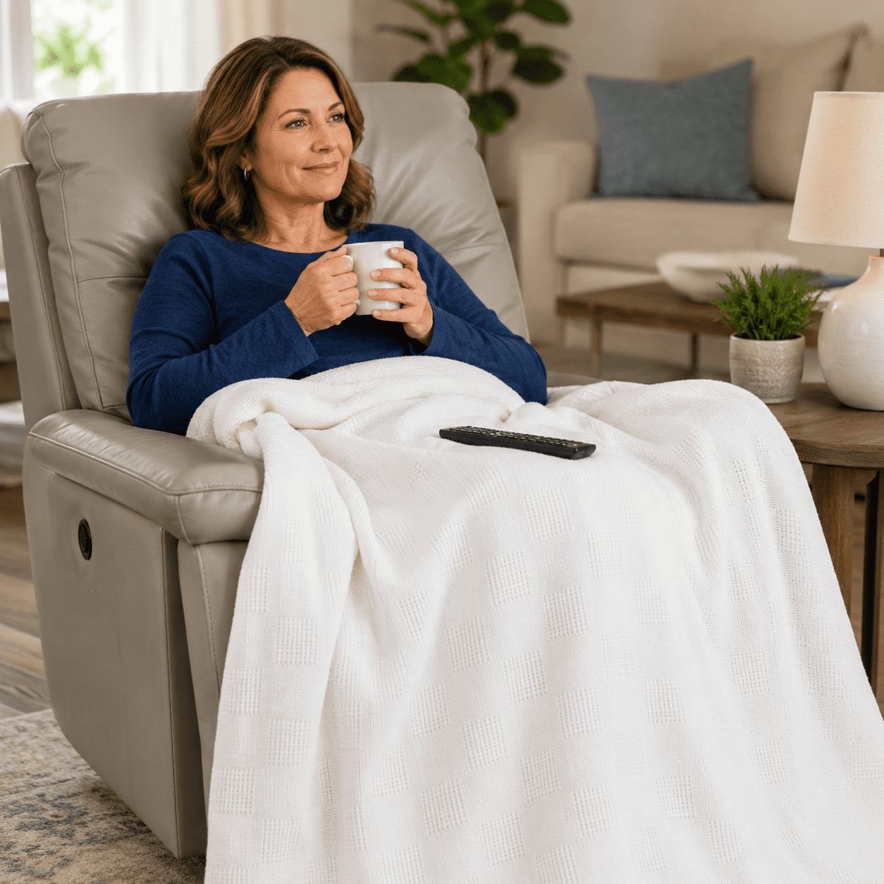 Hospital Thermal Blanket Throw Snag Free | 100% Cotton | Twin 66"x90" | White (1)