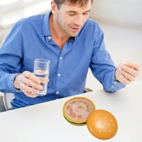 Vacemry Under $5 Hamburger Shape Pill Case, Mini Portable Medicine Storage Box, Divided Compartment Organizer for Tablets, Cute Pill Container for Daily Use