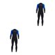 thumbnail image 3 of Greeniant Men Diving Wetsuit for Water Sports Suit Zip Wet Back Full Warm Body Surf azul L 2piezas, 3 of 4