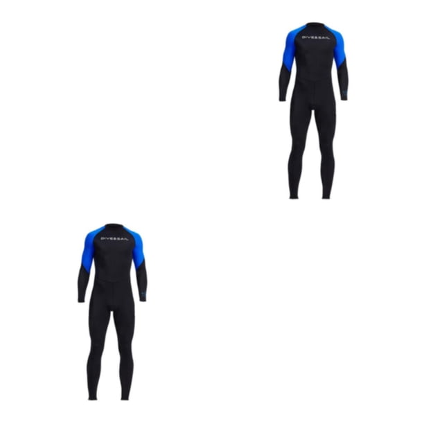 Eigraketly Men Diving Wetsuit for Water Sports Suit Zip Wet Back Full Warm Body Surf azul XXL 2piezas