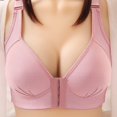 thumbnail image 3 of Lace Bralettes for Women Plus Size Convertible Bra Feature V-Neck Bralette Bra Style W-253 Front Closure Closure Push Up Strapless Bra Pinks-a 85, 3 of 3