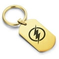 thumbnail image 1 of Stainless Steel Flash Dog Tag Keychain Circle Ring, 1 of 2