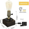thumbnail image 2 of Vintage Steampunk Table Lamp 2-Piece Set Minimalist Loft Style Living Room And Office, 2 of 3