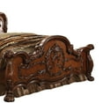 thumbnail image 5 of Acme Dresden CK Bed, Synthetic Leather & Cherry Oak, Wood, Poly Resin, Upholstered, 5 of 7