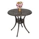 thumbnail image 2 of Mesa de comedor Zimtown de Patio Aluminio Fundido 31 Pulgadas con Orificio para Sombrilla Negro, 2 of 9