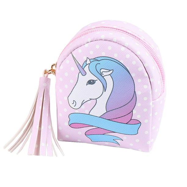 StylesILove - Unicorn Mini Coin Purse Zipper Bag Keychain Cute Wallet Pouch (Unicorn Pink ...