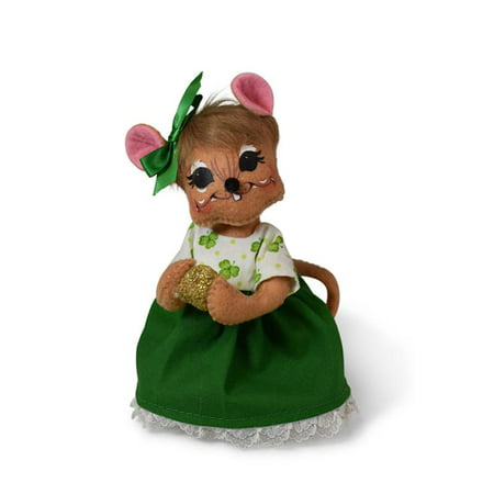 Annalee Dolls 2019 St. Patrick's Day 6in Girl Mouse Plush New with (Best Baby Girl Toys 2019)