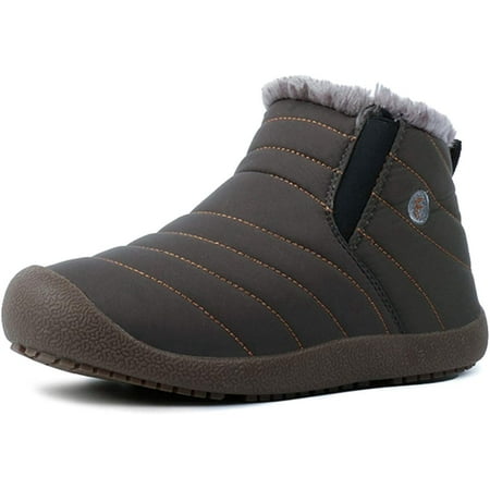 

Men Women Slip On Waterproof Outdoor Anti-Slip Fur Lined Ankle Snow Boots