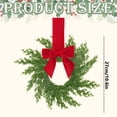 thumbnail image 3 of Artificial French Wreath Small Compact Lightweight with Bow Ribbon Decorative Hanging Ornament for Home Christmas Door Wall Indoor Celebration Decoration, 3 of 5