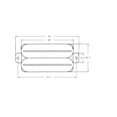 thumbnail image 2 of Wired Dual Rail Humbucker Pickup Neck + Bridge Pickups Set for Electric Guitar,, 2 of 8