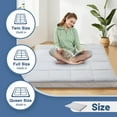 thumbnail image 4 of WYDK Extra Thick Japanese Futon Floor Mattress Twin Size 39"x 80", Floor Mattress Pad, Foldable Tatami Mat Portable Dormitory Sleeping Pad,Roll Up Floor Lounger Bed for Adult,4" Th Grey, 4 of 8