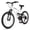 White, variant on Hykolity 20 Inch Kids Mountain Bike Boys Girls Youth Bicycle For Ages 6-12 Children Bikes Dual Full Suspension Front And Rear V-Brakes 6 Speeds Drivetrain, Black