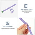 thumbnail image 2 of COMPUKAS Purple Cylindrical Silicone Pen Holder 1Pcs Nonslip Grip Cover for Stylus Pens 7.3X0.4In, 2 of 8
