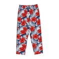 thumbnail image 6 of Uemuo Leaves And Flowers Pattern Women's Wide Leg Palazzo Lounge Pants with Pockets Light Weight Loose Comfy Casual Pajama Pants-XX-Large, 6 of 9