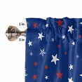 thumbnail image 4 of Blue 4th of July Valances for Windows Farmhouse Kitchen Curtains Valances Rod Pocket Valance Curtains for Kitchen Windows Independence Day American Star Window Valances for Bathroom Bedroom 42"x12", 4 of 6