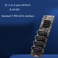 thumbnail image 4 of COOLHOOD NVME to Expansion Card M.2 PCIE M Key 4 Port SATA3.0 M.2 SATA3 Controller Multiplier Adapter High Speed, 4 of 5