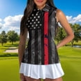 thumbnail image 3 of Jeiento American Flag Matching Golf Shirts for Couples Womens Tennis Tank Tops Slim Fit Short Sleeve Athletic Shirts Matching Activewear Set Sportswear for Couples, 3 of 7