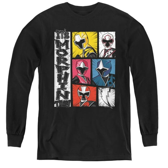 Power Rangers - Its Morphin Time - Youth Long Sleeve Shirt - Large