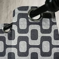 thumbnail image 3 of Ambesonne Abstract Grommet Curtain, Modern Pavement Mosaic, 50" x 84", Black Pale Grey White, 3 of 6
