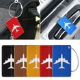 thumbnail image 4 of Reusable Metal Travel Luggage Tags Aluminium Suitcase Labels with Ropes Bag Tag Stainless Steel Loop Name ID Card for Suitcase red, 4 of 6