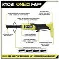 thumbnail image 3 of Ratchet Ryobi ONE+ HP, 18 V, inalámbrico, sin escobillas, 1/4 pulgadas, 3 of 7