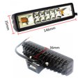 Strobe Flash 48W Work Light LED Light Bar Dual Color Warning Lamp for