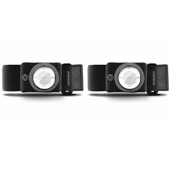 DLO 81619-17 Jacket Armband Case for iPod Shuffle 2G (Black)(2-Pack) Bundle