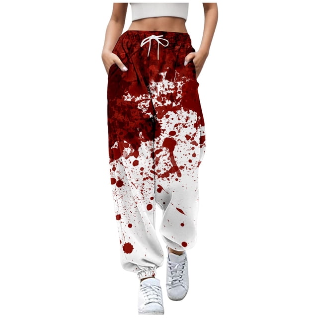 WILLBEST Pantalones Deportivos Casuales para Mujer, Cómodos, con Cordón y Estampado Floral, para Uso Diario Extra Grande