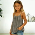 thumbnail image 2 of OGLCCG Kids Girls Backless Cami Tank Tops Casual Sleeveless Summer Spaghetti Strap Going Out Camisoles Beach Loose Flowy Shirts 5-14 Years, 2 of 8
