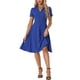 thumbnail image 1 of INSPIRE CHIC Vestidos Vintage para Mujeres 2024 Vestido de Cuello Plano de Manga Corta Ajustado y Acampanado XS Azul Real, 1 of 6