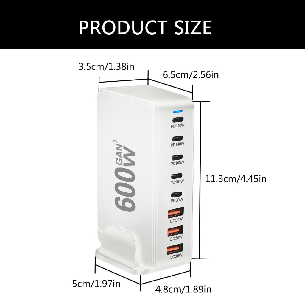 USB Chargers Fast Charging 600W USB C USB A PD Mobile Phone Adapters for Phone