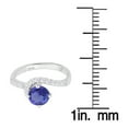 thumbnail image 3 of Sterling Silver with Natural Tanzanite and White Zircon Promise Ring, 3 of 3