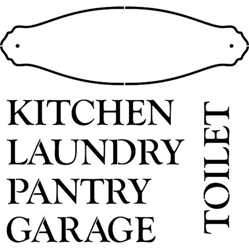 Door Plaques Stencil by Designer Stencils (10 mil plastic) Walmart