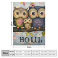thumbnail image 4 of Orinice Owls Branch Folk Art Warm Lightweight Blanket Soft Fleece Throw Blanket for All Seasons Living Rooms Sofa Decor Cow Gifts Blanket Excellent Hand Feel Multiple Sizes 60x80in, 4 of 6