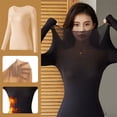 thumbnail image 4 of Conjunto de 2 piezas de ropa interior térmica sin costuras para mujer, camiseta de manga larga, calzoncillos largos, muy elásticos, conjunto térmico cálido para otoño e invierno, 4 of 5