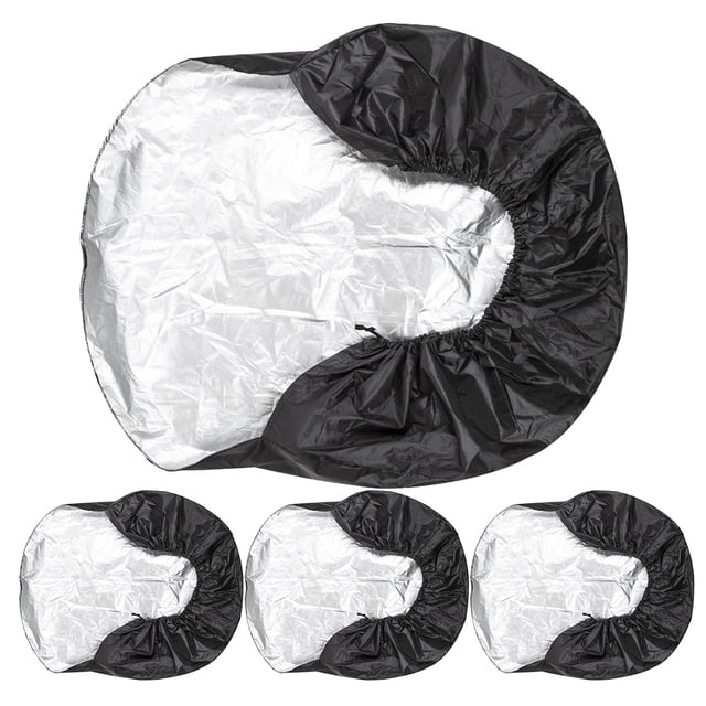 AURARMLET 4pcs Wheel Rim Protectors Black 190T Polyester Dustproof for RVs