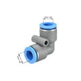 thumbnail image 2 of Uxcell Elbow Push to Connect Fittings mm Tube OD Pneumatic Quick Release Connectors Grey 10Pcs 10mm, 2 of 3