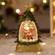 thumbnail image 4 of Mini árbol de Navidad con luz nocturna y cúpula de cristal | Adorno LED de escritorio para decoración navideña | Escena de nieve invernal con bolas y estrellas de colores | Regalo decorativo a pilas, 4 of 5