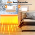 thumbnail image 6 of 550W Electric Heater, Graphene Heated Wall Heating, Wall Mount Space Heater Panel, No Fan & Light, Energy Efficient, Infrared Wall Heater, for Indoor, Large Room, Office, Bedroom, and Garage Use, 6 of 7