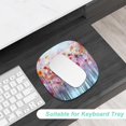 thumbnail image 3 of SHILIU-Small Mouse Pad 6.6 Inch, Takes up Wrist and Mouse Space, Waterproof Compact Mini Mouse Mat for Laptop Computer Wireless Mouse Keyboard Home Office Travel,Pink Watercolor, 3 of 4