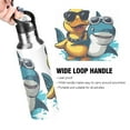 thumbnail image 4 of Duck and Fish with Sunglasses Sports Bottle with Straw Stainless Steel Water Jug Portable Thermal Cup Leak-proof 1000ML, 4 of 9