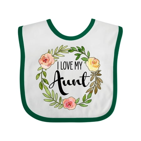 

Inktastic I Love My Aunt- Flower Circle Gift Baby Boy or Baby Girl Bib